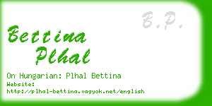 bettina plhal business card